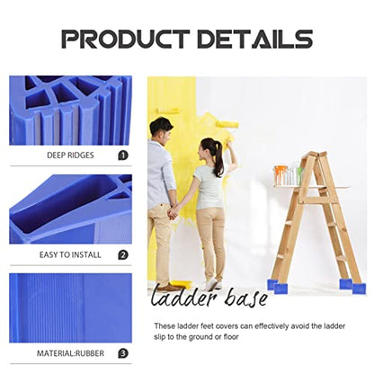 Balacoo Non-Slip Ladder Feet Mats Ladder Pad Covers for Stairs in Rubber for Home Industrial Use