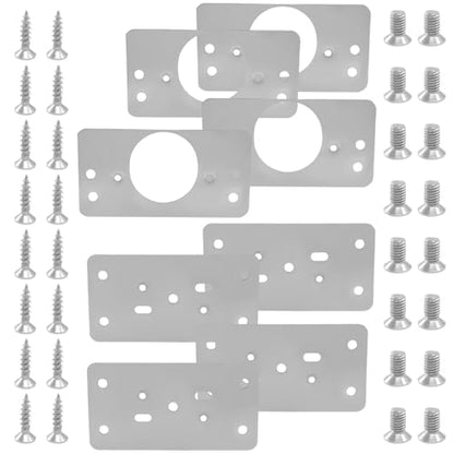 8Pcs Hinge Repair Kit, Durable Cabinet Hinge Repair Plate, Fixing Plate for Cabinet Door Repair, Rust-Resistant Stainless Steel, Easy Installation