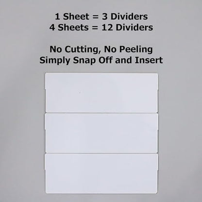 (12-Pack) Large Drawer Dividers compatible with Craft Cabinet and Hardware Storage Organizers, (Dividers Only) - style: Length Dividers (Pack of 12)
