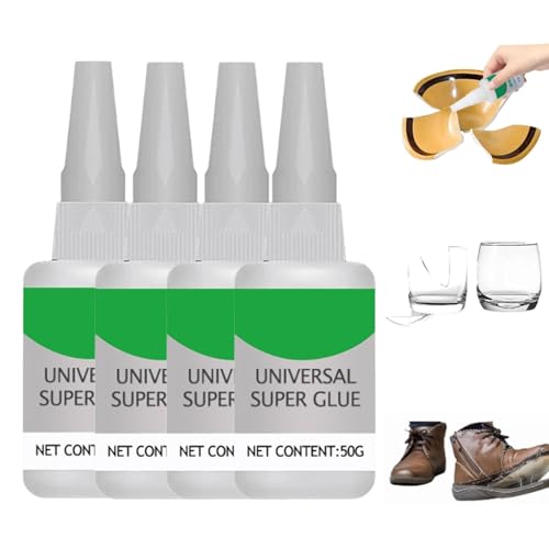 Powerful Universal Glue, Welding High-Strength Oily Glue, Multifunctional Powerful Universal Glues, Fast Repair, Instant Strong Adhesion, for Metal, Wood, Ceramic, Leather, Glass (4Pcs) - color: 4Pcs