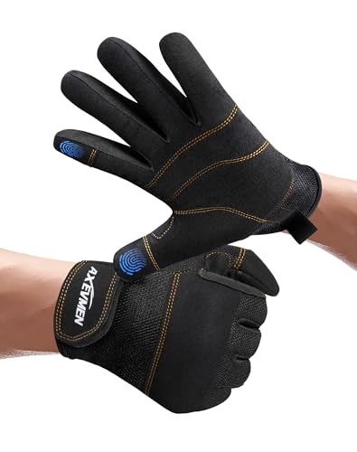 Safety Work Gloves with Secure Fit, Flexible Grip for Multi-purpose Use, Durable Touchscreen Heavy Duty Lightweight - size: X-Large
