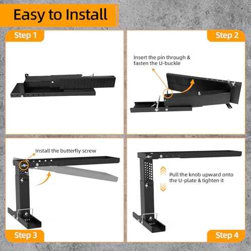Qualward Ladder Leveler, Heavy-Duty Ladder Stabilizer High Strength, Ladder Platform 12.2"-17.5", Adjustable Height and Foldable Ladder Stabilizer for Stairs with Non-Slip Feet - size: Extro Pro 12.2-17.5"