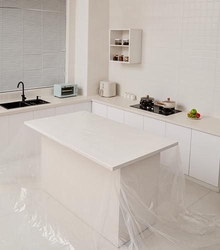 TopSoon Drop Cloth and Plastic Sheeting, Household Vacuum Cover (1 mil, 9FT x 12FT) - size: 9FT x 12FT