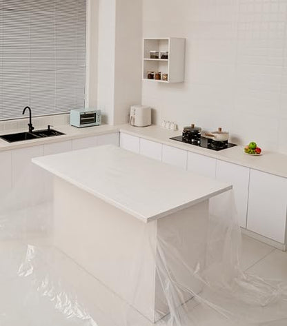 TopSoon Drop Cloth and Plastic Sheeting, Household Vacuum Cover (1 mil, 9FT x 12FT) - size: 9FT x 12FT