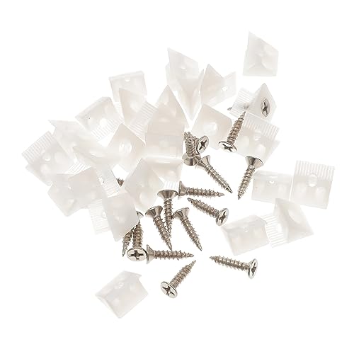 100pcs Plastic Furniture Corner Brace Repair Kit for Drawer Bottom Support Mending Wedges for Cabinet Shelf Fixing Easy Installation Fasteners - size: 1.50X1.30X1.00CM