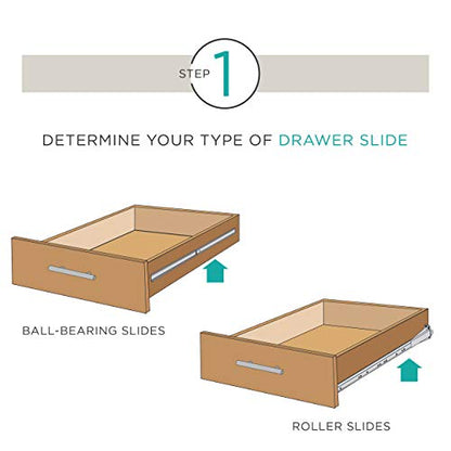 Liberty D80614C-ZP-W 14-Inch Ball Bearing Drawer Slides