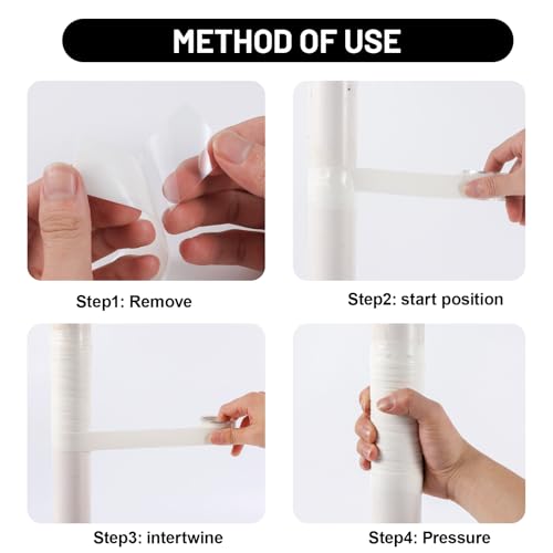 Self Fusing Silicone Tape 2 Rolls 1 in x 10' White Waterproof Rescue Tape Rubber Leak Silicone Self-amalgamating Tape for Plumbing, Sealing Pipes, Hose Repair, Outdoor Coax and Tool Fixation - color: White