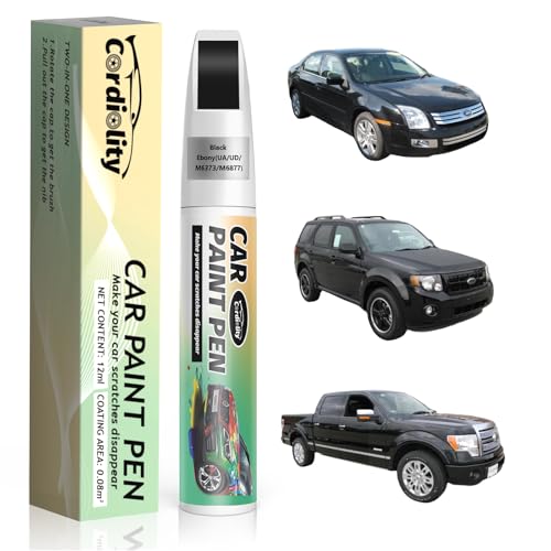 Car Touch Up Paint Black Ebony(UA/UD/M6373/M6877) for Ford, Color Accurate Car Scratch Repair Remover Pen Fix Auto Paint Chips and Nicks - color: Black Ebony(UA/UD/M6373/M6877)for All Models