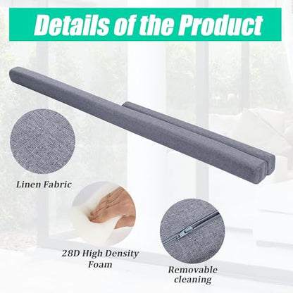 BALAPET 2 Pcs Door Draft Stopper,Sliding Door Draft Stopper Glass Door Draft Blocker, Patio Under Door Draft Stopper Winter Door Insulation Strip Provides Door Insulation and Weather Stripping