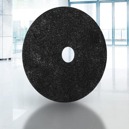 Americo Black Strip Stripping Floor Pad, 14" Diameter, 3.25" Center Hole, 5 Pads/Case, Made of 100% Recycled Content, USA Made - size: 14"