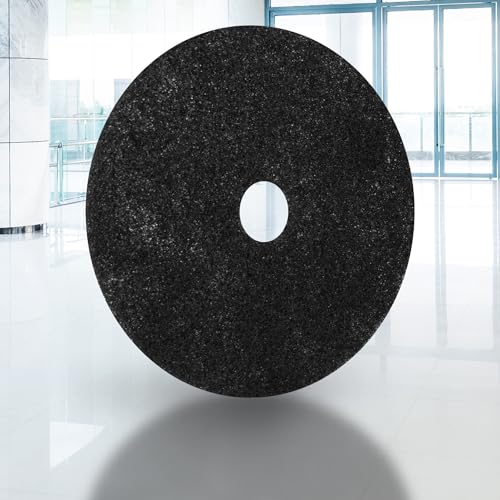Americo Black Strip Stripping Floor Pad, 13" Diameter, 3.25" Center Hole, 5 Pads/Case, Made of 100% Recycled Content, USA Made - size: 13"