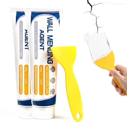 2026 New Drywall Patch Repair Kit, Wall Repair Paste with Scraper, Multi-Functional Wall Hole Filler for Fixing Nail Holes, Cracks, Dents, Ideal for Drywall, Walls (2PCS) - color: 2PCS