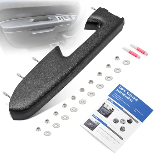 22818465 Front Driver Side Armrest Repair Kit Fit for Chevy Silverado & GMC Sierra 1500 2010-2013, Silverado & GMC Sierra 2500HD 3500HD 2010-2014, Only Fit the Door Handle Below Armrest, Black - color: Black, size: Front Driver Side