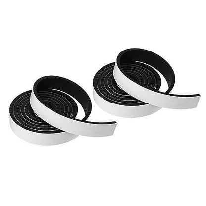 PATIKIL Foam Weather Stripping for Doors, 2 Rolls 1" W x 3/16" T Foam Seal Tape Adhesive Insulation Strip for Door Window Air Conditioning, Black(13 Ft Total Length in 2 Rolls) - size: 1" W x 3/16" T