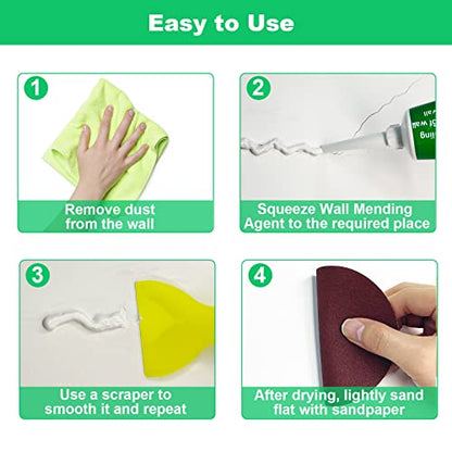 Wall Repair Patch Kit with Scraper, Drywall Repair Kit, Wall Mending Agent Easy to Fill Holes in Home Wall and Quick Repair - color: 1 Pack
