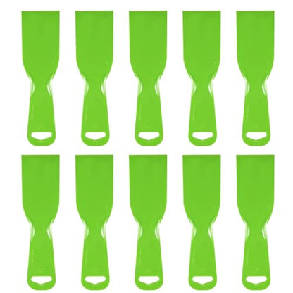 HARFINGTON 10pcs Putty Scraper 2" Width 3mm Thin Flexible Plastic Putty Knives for Taping Drywall Spreading Painting Wall Scratching - color: Green, size: 2"