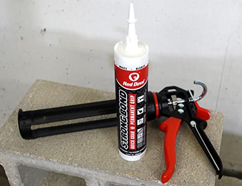 Red Devil 0956 Strong Bond Hybrid Polymer Construction Adhesive and Sealant, 9 Oz., White, 1 Pack - style: 1 Pack