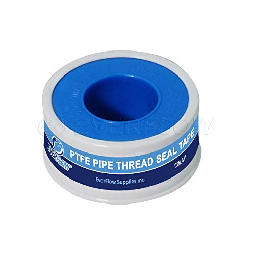 Supply Giant Plumbers PTFE Tape 1/2" W x 520" L 10 Rolls Pipe Thread Tape, High Density Thread Sealant Tape Water Seal Plumbing Tape for Shower Head, Pipes, Gas Lines, Leak Prevention - size: 520", style: Pack of 10