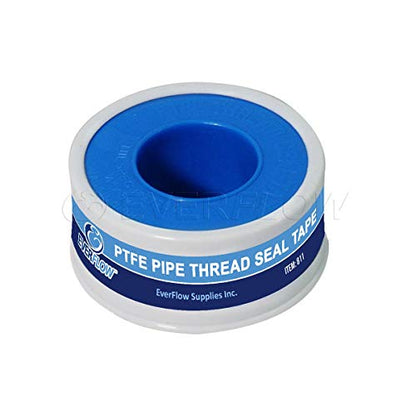Supply Giant Plumbers PTFE Tape 1/2" W x 520" L 10 Rolls Pipe Thread Tape, High Density Thread Sealant Tape Water Seal Plumbing Tape for Shower Head, Pipes, Gas Lines, Leak Prevention - size: 520", style: Pack of 10