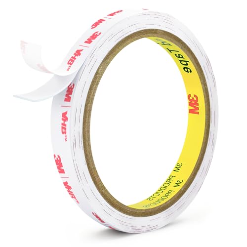 3M Double Sided Tape Heavy Duty, 0.39" x 9.85FT Removable Mounting Tape for Wall, Extra Strong Foam Tape, Picture Hanging Adhesive Strips Waterproof for Cars, Walls, Home, Office Décor - size: 0.39in x 9.85ft