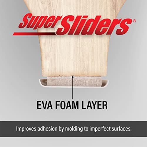 Super Sliders 3/4" Round Self-Stick Furniture Sliders or Movers for Carpet to Protect Furniture and Move Effortlessly, Brown (12 Pack)