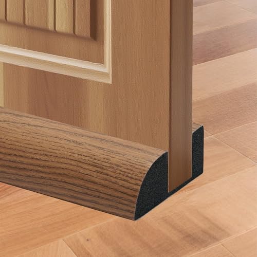 2 Pack Door Draft Stopper 36" Adjustable Under Door Draft Stopper Soundproofing 30 Inch to 36 Inch Noise Blocker Seal Large Gap up to 1.2", Easy to Install Wood Color - color: Wood Color