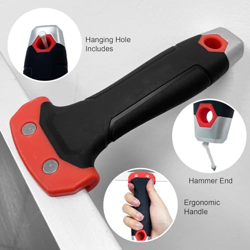 Drywall Taping Knife Set, 6 Pcs Stainless Steel Taping Knives Includes 6”,8”,10”,12”,14”, 3” Multifunctional Paint Scraper, Perfect Hand Tools for Drywall Joint Taping, Finishing and Patching - color: Black, 6pcs