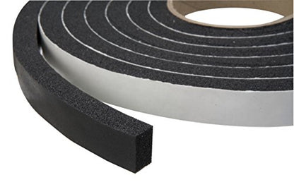 Duck Brand Self Adhesive Foam Weatherstrip Seal for Extra Large Gaps, 3/4-In x 1/2-In x 10-Ft, 1 Roll, 284426
