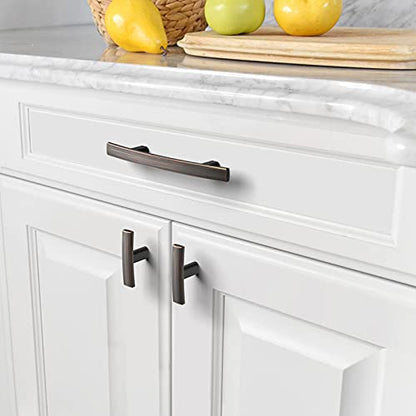 Amerdeco 10 Pack Oil Rubbed Bronze Cabinet Knobs Single Hole Cabinet Handles 2 Inch Solid Zinc Alloy Cupboard Drawer Knobs Kitchen Cabinet Knobs T Bar Hardware ZH0003ORBK - color: Oil Rubbed Bronze, size: Knobs