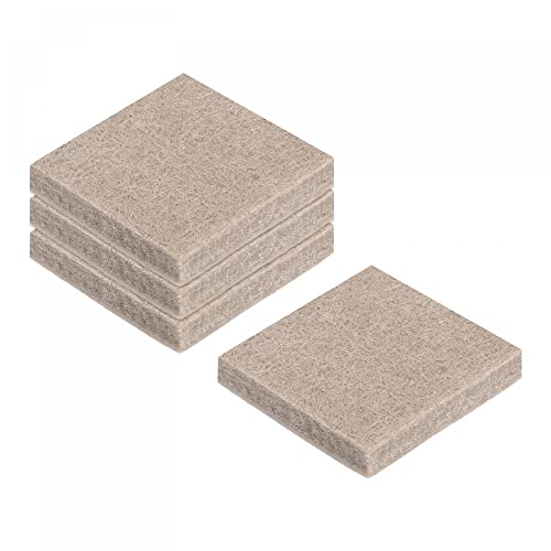 uxcell Felt Furniture Pads Self Adhesive Square Furniture Felt Pads, Anti Scratch Floor Protectors for Furniture Legs Hardwood Floor 1 Inch x 1 Inch Beige 12pcs - size: 1 Inch x 1 Inch