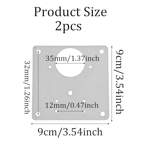 2Pcs 3.54 x 3.54 Inch Cabinet Hinge Repair Plate, Stainless Steel Hinge Repair Brackets with Fixing Screws for Kitchen Cabinets, Cupboard Doors, Furniture(5 Holes) - size: 2Pcs 5 holes