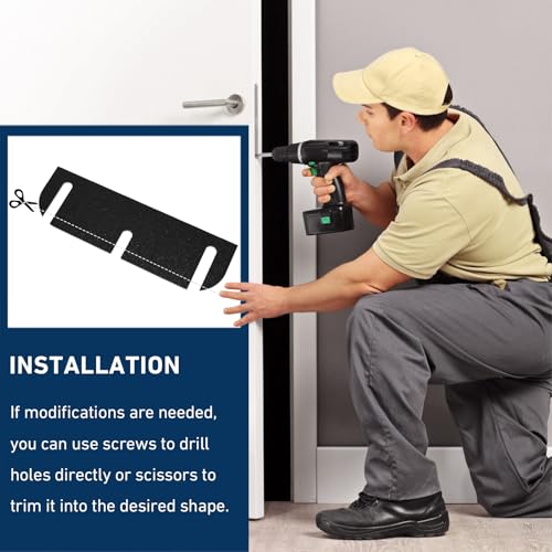 20 Pcs Door Hinge Shims Shims Stainless Steel Metal Shims Coated Adjustable Spacer Parts to Fix Air Leaks, Sticking or Misaligned Doors Repair Replacement Kit