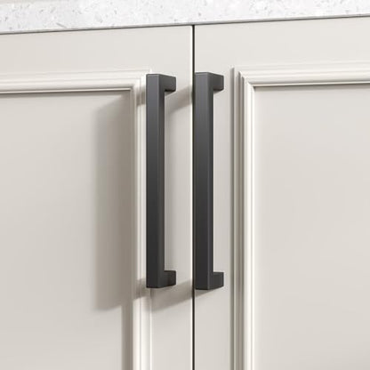 Goldenwarm Black Cabinet Pulls 5 Pack 6 1/4" Hole Center(160mm) Matte Black Cabinet Handles Stainless Steel Drawer Pulls Cabinet Hardware for Kitchen Bathroom Cupboard - color: Matte Black, size: 6 1/4 Inch Hole Center