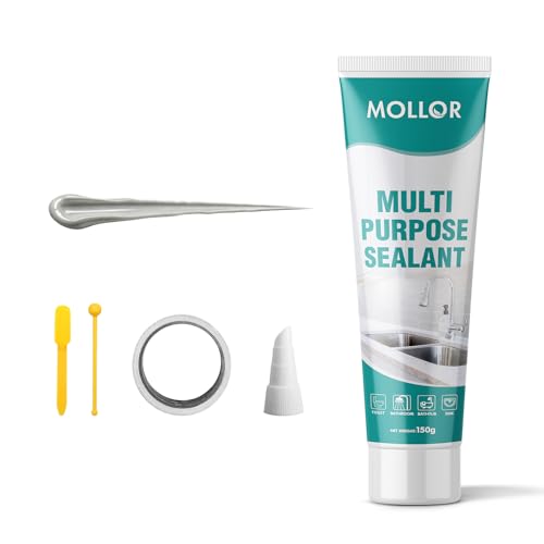 Grey Silicone Caulk for Bathroom & Kitchen,Waterproof Silicone Sealant for Shower, Countertops, Easy to Use with Tool, Stronger Adhesion, Shrink & Crack Proof, Long-Lasting (5.29oz Grey) - color: Grey, size: 1 Pack