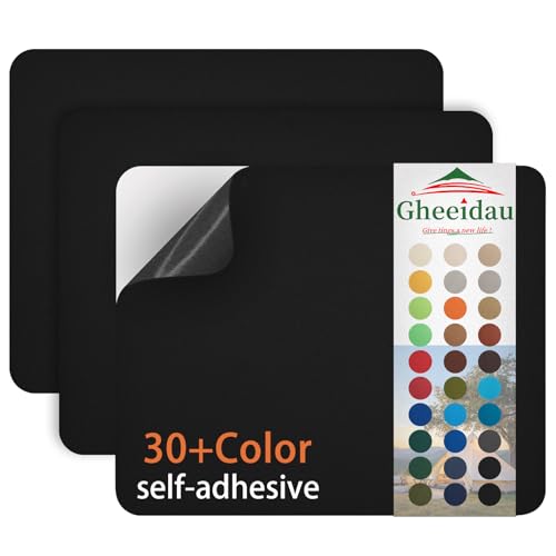 Gheeidau Canvas Repair Patch 9×11 Inch 3Pcs Waterproof Self-Adhesive Fabric Repair Patch for Tents,Boat Cover,Pop Up Canopy,Patio,Bags,Car Seats,Sofas,Furniture Cover(Black) - color: Black, size: 9"×11"×3PCS