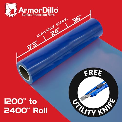 ArmorDillo New 3-Ply Strong Easy to Use Hardwood Floor, Hard Surface Protection Film (18" x100') - size: 17.5x1200 Inch (Pack of 1)