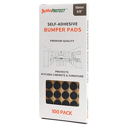 Furniture EVA Foam Pads 3/8" (10mm) Diameter Round 3M Self Adhesive Protects Kitchen Cabinets, Drawers, Desks and Furniture Against Bumps and Scratches 100 Pack - Black - color: Black Eva 100 Pack