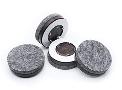 GorillaFelt CB270 Furniture Feet Floor Protectors/Felt Glides (Set of 4) Tap On Felt Furniture Pads Guaranteed to Stay On, 1-1/2 Inch Round Sliders - size: 1-1/2 Inch 4 Pack