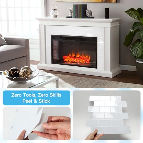Art3d Peel and Stick Backsplash Tiles – 12"x12" White Washed Thicker Design, Self-Adhesive Wall Tile for Kitchen & Bathroom - color: White Washed