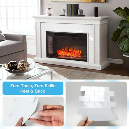 Art3d Peel and Stick Backsplash Tiles – 12"x12" White Washed Thicker Design, Self-Adhesive Wall Tile for Kitchen & Bathroom - color: White Washed