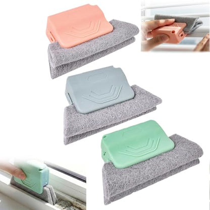 Magic Window Track Cleaner, Window Groove Cleaning Brush Tools Set, Cleaner Brushes for Window lides Gaps Tile Lines Shutter Slats Car Vents & Narrow Gaps (3PC Colorful) - color: 3pc Colorful