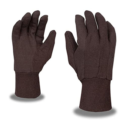 Cordova 1410C Standard Weight Cotton Gloves, Brown, Large