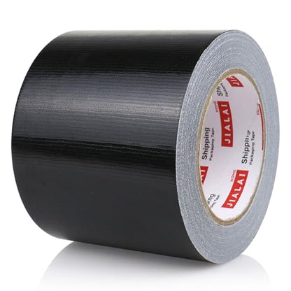 Wide Duct Tape, Industrial Grade 30Yards (90 ft) 4 Inch Black Tape, 9 Mil Heavy-Duty, Waterproof, Strong, Flexible, No Residue, for Crafts & Home Improvement (Black, 4'' x 90ft) - color: Black, size: 4'' x 90ft