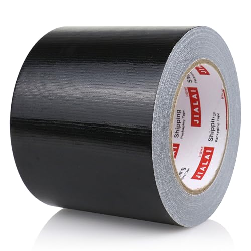 Wide Duct Tape, Industrial Grade 30Yards (90 ft) 4 Inch Black Tape, 9 Mil Heavy-Duty, Waterproof, Strong, Flexible, No Residue, for Crafts & Home Improvement (Black, 4'' x 90ft) - color: Black, size: 4'' x 90ft