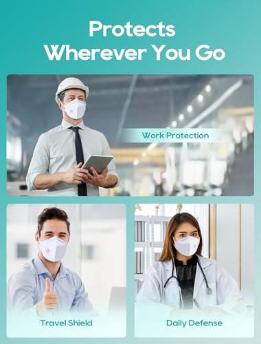 FOXFUN N95 Masks for Adults, 25 Pack NIOSH Approved Particulate Respirator, Universal Fit N95 Face Mask Comfortable