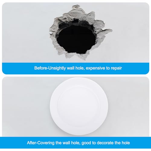 PATIKIL Air Conditioning Wall Hole Cover, 2Pcs Air Conditioner Blocking Hole Plug Decoration Water Pipe Sealing Plate Cover for 2.4" - 2.7" Diameter Hole, White - size: 2.4" - 2.7"