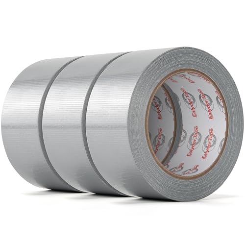3-Pack Silver Duct Tape Heavy Duty 2 Inch x 30 Yards, Waterproof Industrial Strength Adhesive Tape for Indoor Outdoor Repairs, Sealing, Tear by Hand & No Residue - size: Silver, 3 Rolls - 2In x 30Yd