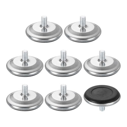 uxcell 8Pcs M8 Thread Furniture Feet Levelers, 47x15mm Adjustable Leveling Table Feet, Screw on Furniture Glide Leveling for Chair Stool Legs, Black - size: M8 x 47 x 15mm