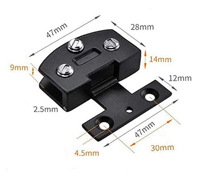 [2 Pieces] Cabinet Glass Door Hinge 90-Degree Frameless Glass Door Hinge for 5-7mm (Black) - color: Black 2 Pieces