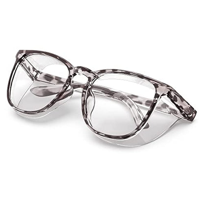MORK&SUKY Safety Glasses, Stylish Goggles With No Fog Lense, Alternatives To Regular Protective Eyewear For Lab and Nursing. - color: Leopard
